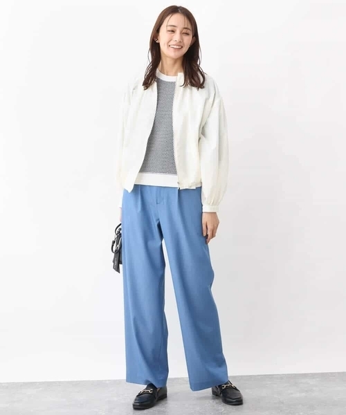 MK MICHEL KLEIN（エムケーミッシェルクラン）の「デニムライクワイドパンツ/洗える（デニムパンツ・レディース・ブルー/ネイビー・36/38）」の10枚目の写真