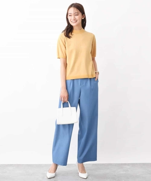 MK MICHEL KLEIN（エムケーミッシェルクラン）の「デニムライクワイドパンツ/洗える（デニムパンツ・レディース・ブルー/ネイビー・36/38）」の11枚目の写真