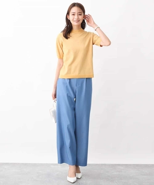 MK MICHEL KLEIN（エムケーミッシェルクラン）の「デニムライクワイドパンツ/洗える（デニムパンツ・レディース・ブルー/ネイビー・36/38）」の12枚目の写真