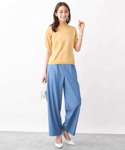 MK MICHEL KLEIN（エムケーミッシェルクラン）の「デニムライクワイドパンツ/洗える（デニムパンツ・レディース・ブルー/ネイビー・36/38）」の13枚目の写真