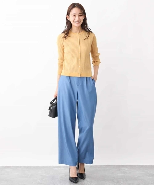 MK MICHEL KLEIN（エムケーミッシェルクラン）の「デニムライクワイドパンツ/洗える（デニムパンツ・レディース・ブルー/ネイビー・36/38）」の15枚目の写真