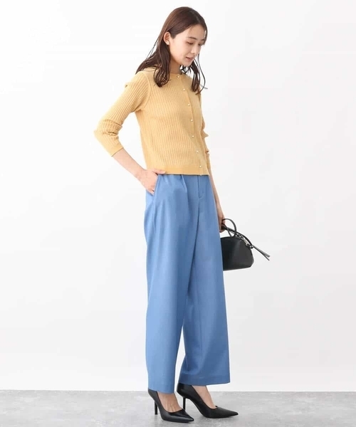 MK MICHEL KLEIN（エムケーミッシェルクラン）の「デニムライクワイドパンツ/洗える（デニムパンツ・レディース・ブルー/ネイビー・36/38）」の16枚目の写真