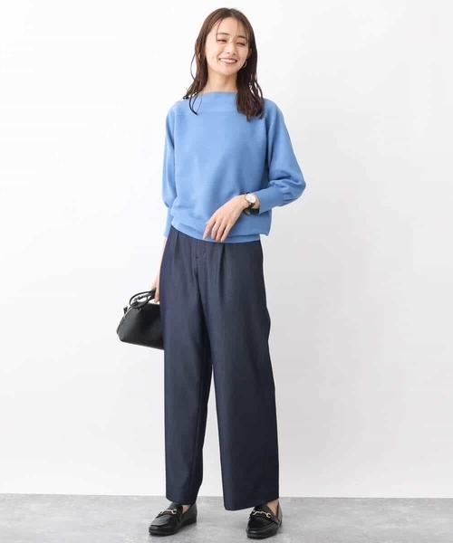 MK MICHEL KLEIN（エムケーミッシェルクラン）の「デニムライクワイドパンツ/洗える（デニムパンツ・レディース・ブルー/ネイビー・36/38）」の21枚目の写真