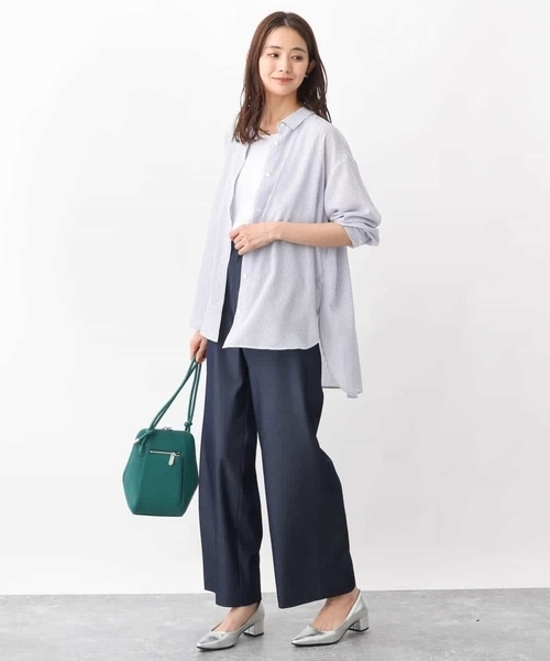 MK MICHEL KLEIN（エムケーミッシェルクラン）の「デニムライクワイドパンツ/洗える（デニムパンツ・レディース・ブルー/ネイビー・36/38）」の22枚目の写真