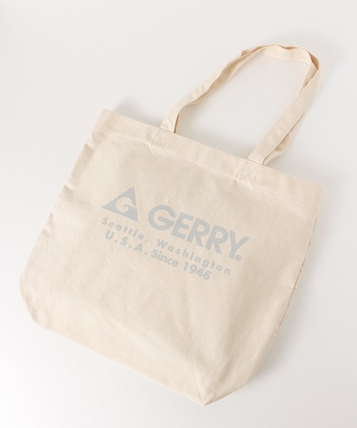 GERRY(ジェリー)の「【GERRY / ジェリー】大容量 キャンバストートバッグ(トートバッグ・メンズ・ブラック/アイボリー・F)」の1枚目の写真