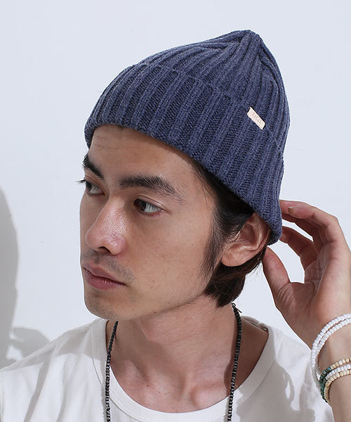 NANO universe（ナノユニバース）の「RACAL（ラカル）/ 別注Standard knit CAP（ニットキャップ/ビーニー・メンズ・ライトグレー/ワインレッド/オフホワイト/グレー/ベージュ/インディゴブルー/ネイビー/ブラック・FREE）」の7枚目の写真