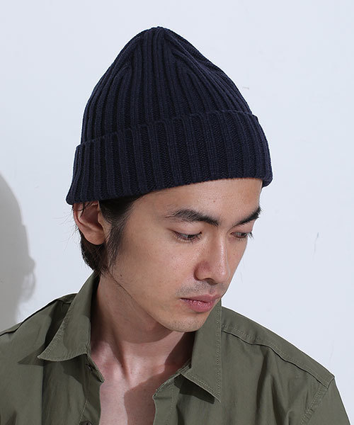 NANO universe（ナノユニバース）の「RACAL（ラカル）/ 別注Standard knit CAP（ニットキャップ/ビーニー・メンズ・ライトグレー/ワインレッド/オフホワイト/グレー/ベージュ/インディゴブルー/ネイビー/ブラック・FREE）」の9枚目の写真