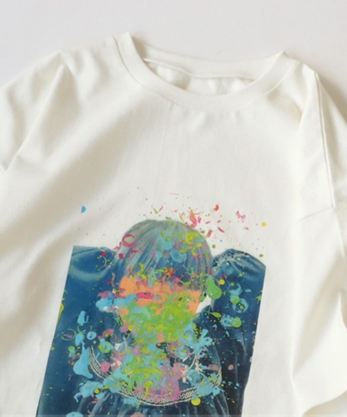 antiqua(アンティカ)の「アートデザインバスクTシャツ(Tシャツ/カットソー・レディース・オフホワイト・ML/LXL)」の11枚目の写真