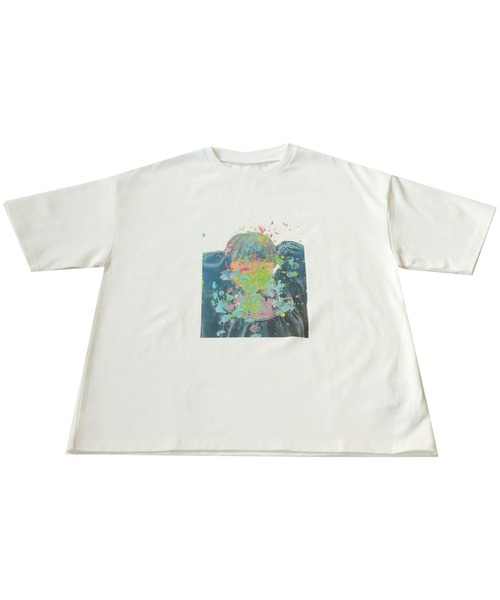 antiqua(アンティカ)の「アートデザインバスクTシャツ(Tシャツ/カットソー・レディース・オフホワイト・ML/LXL)」の12枚目の写真