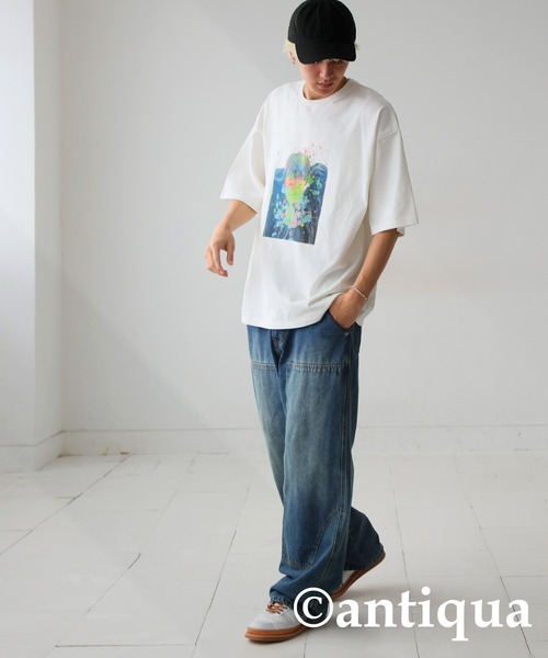 antiqua(アンティカ)の「アートデザインバスクTシャツ(Tシャツ/カットソー・レディース・オフホワイト・ML/LXL)」の20枚目の写真