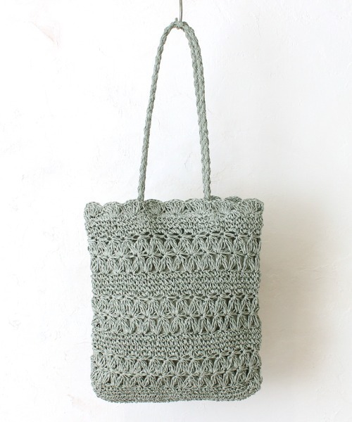 バッグ atelier september A.S tote 雑材フラワーデザインフラットトート（トートバッグ）｜Per sist
