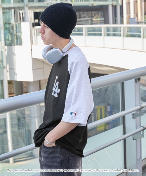 sfc　ラグランベースボールＴ S.F.C RAGLAN BASEBALL TEE / White/green | FLATBUSH（フラット