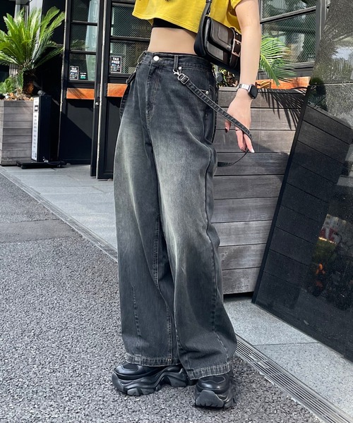 PBLIM（ページボーイリム）の「PBLIM/サスツキルーズデニム（デニムパンツ・レディース・ブラック/ベージュ/ブルー・MEDIUM/LARGE）」の2枚目の写真