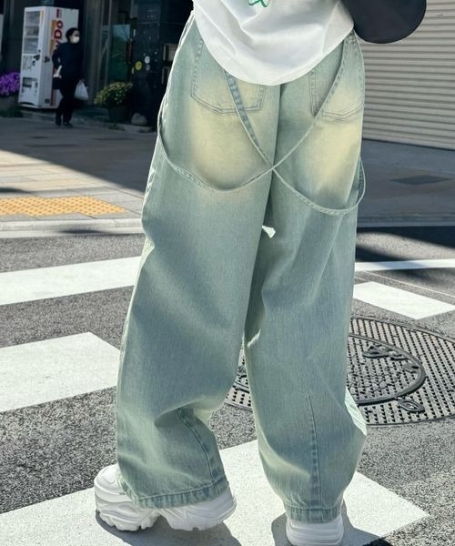 PBLIM（ページボーイリム）の「PBLIM/サスツキルーズデニム（デニムパンツ・レディース・ブラック/ベージュ/ブルー・MEDIUM/LARGE）」の7枚目の写真