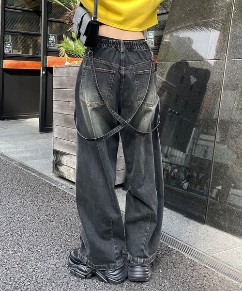 PBLIM（ページボーイリム）の「PBLIM/サスツキルーズデニム（デニムパンツ・レディース・ブラック/ベージュ/ブルー・MEDIUM/LARGE）」の13枚目の写真