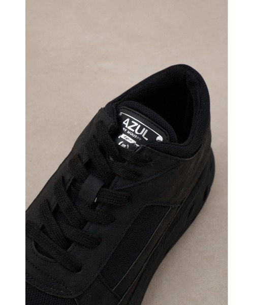 AZUL by moussy（アズールバイマウジー）の「ロゴプレートスニーカー（スニーカー・メンズ・ブラック/グレー・MEDIUM/LARGE）」の9枚目の写真