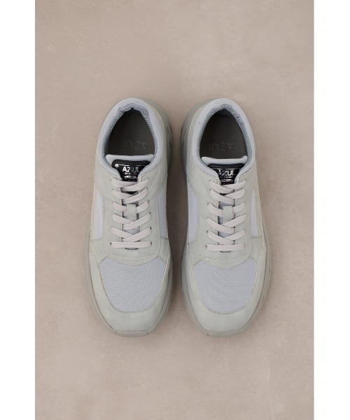 AZUL by moussy（アズールバイマウジー）の「ロゴプレートスニーカー（スニーカー・メンズ・ブラック/グレー・MEDIUM/LARGE）」の15枚目の写真