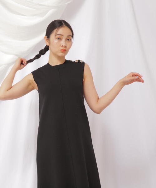 JILL by JILL STUART(ジルバイジルスチュアート)の「◇Iラインスムースニットワンピース(ワンピース・レディース・ホワイト系その他/ダークネイビー/ブラック・FREE)」の10枚目の写真