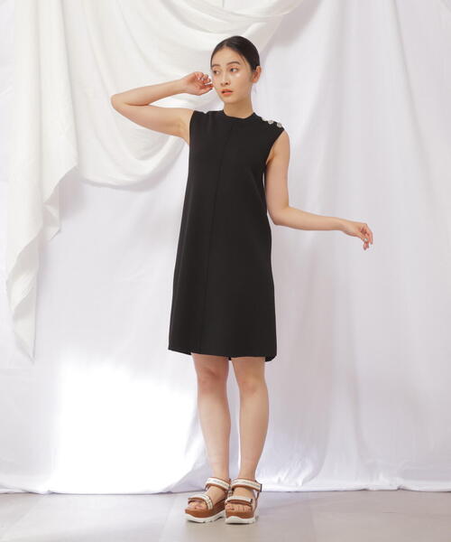 JILL by JILL STUART(ジルバイジルスチュアート)の「◇Iラインスムースニットワンピース(ワンピース・レディース・ホワイト系その他/ダークネイビー/ブラック・FREE)」の11枚目の写真