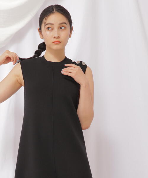 JILL by JILL STUART(ジルバイジルスチュアート)の「◇Iラインスムースニットワンピース(ワンピース・レディース・ホワイト系その他/ダークネイビー/ブラック・FREE)」の14枚目の写真