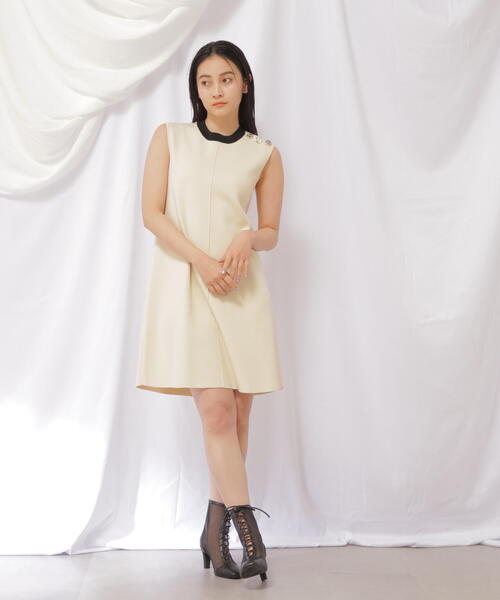 JILL by JILL STUART(ジルバイジルスチュアート)の「◇Iラインスムースニットワンピース(ワンピース・レディース・ホワイト系その他/ダークネイビー/ブラック・FREE)」の21枚目の写真