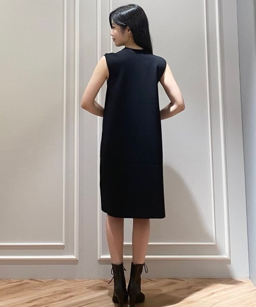 JILL by JILL STUART(ジルバイジルスチュアート)の「◇Iラインスムースニットワンピース(ワンピース・レディース・ホワイト系その他/ダークネイビー/ブラック・FREE)」の8枚目の写真