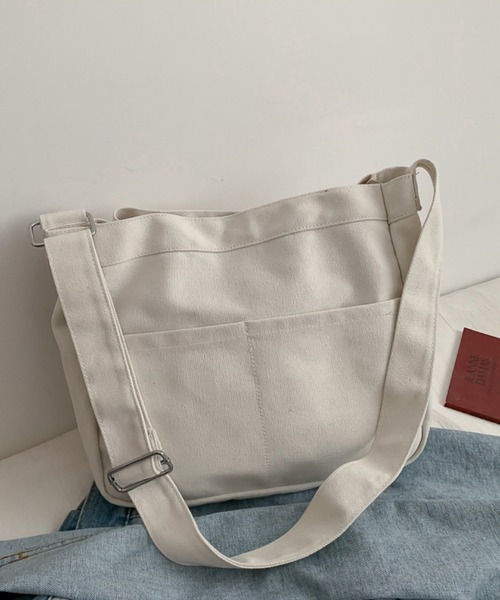 TONE SELECT GOODS（トーンセレクトグッズ）の「urbanfemine./キャンバスショルダーバッグ U7228（ショルダーバッグ・レディース・ホワイト/ブラック/イエロー・FREE）」の9枚目の写真