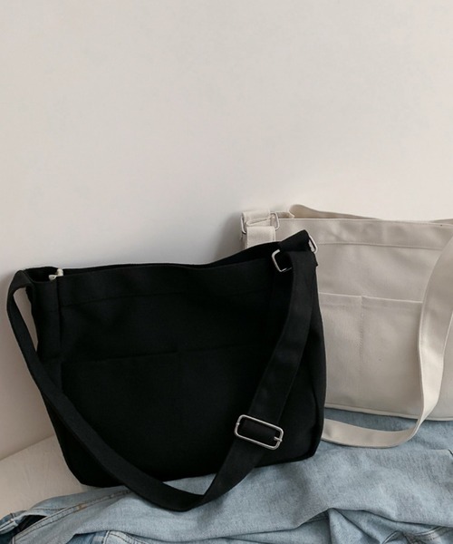 TONE SELECT GOODS（トーンセレクトグッズ）の「urbanfemine./キャンバスショルダーバッグ U7228（ショルダーバッグ・レディース・ホワイト/ブラック/イエロー・FREE）」の16枚目の写真