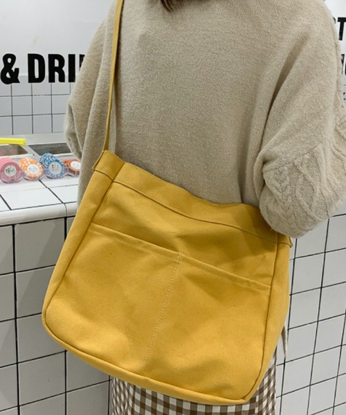 TONE SELECT GOODS（トーンセレクトグッズ）の「urbanfemine./キャンバスショルダーバッグ U7228（ショルダーバッグ・レディース・ホワイト/ブラック/イエロー・FREE）」の18枚目の写真