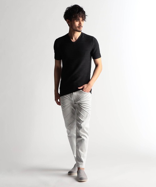 tシャツ 「GEVACO」グラフィック半袖ワッフルリンガーTEE レディース メンズ セール】【GEVACO】グラフィック半袖ワッフルリンガーTEE（T