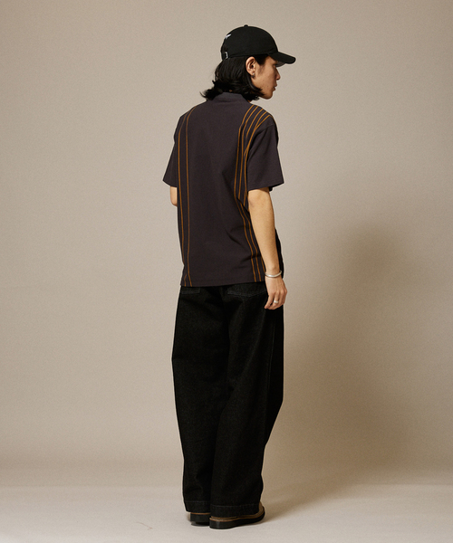 FRED PERRY（フレッドペリー）の「FRED PERRY for JOURNAL STANDARD / ストライプピケ Tシャツ（Tシャツ/カットソー・メンズ・チャコールグレー/グレー/ボルドー/ネイビー・MEDIUM/SMALL/LARGE）」の15枚目の写真