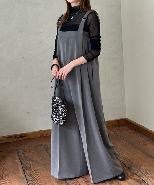 Per sist ence(パーシエンス)の「エステルツイルベルトサロペット(サロペット/オーバーオール・レディース・アイボリー/ブラック/チャコールグレー・FREE)」の8枚目の写真