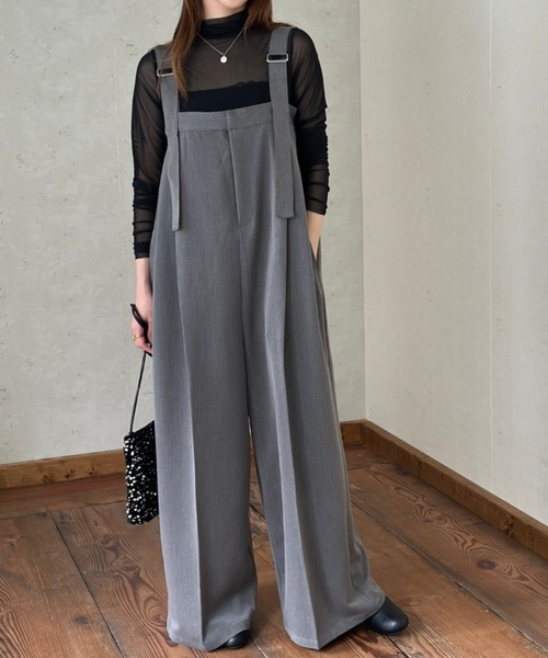 Per sist ence(パーシエンス)の「エステルツイルベルトサロペット(サロペット/オーバーオール・レディース・アイボリー/ブラック/チャコールグレー・FREE)」の13枚目の写真