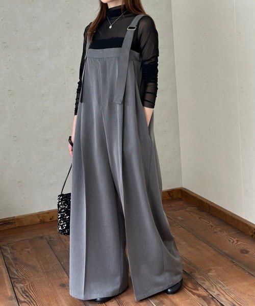 セール】エステルツイルベルトサロペット（サロペット/オーバーオール