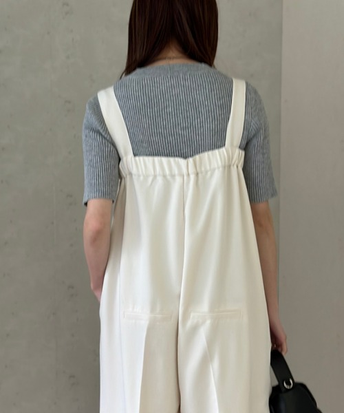 Per sist ence(パーシエンス)の「エステルツイルベルトサロペット(サロペット/オーバーオール・レディース・アイボリー/ブラック/チャコールグレー・FREE)」の22枚目の写真