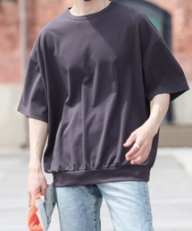 ★Bling Leads★梨地　オーバーサイズクルーネックTシャツ