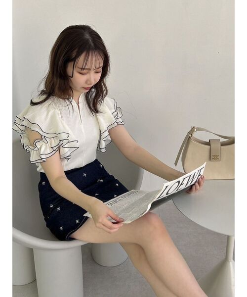 dazzlin（ダズリン）の「スターライドビジュースカート（デニムスカート・レディース・インディゴブルー/ブルー・SMALL/MEDIUM）」の10枚目の写真