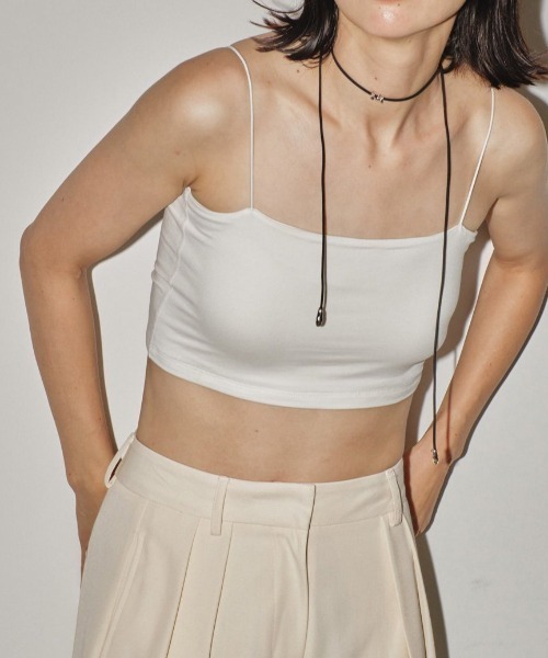 TODAYFUL(トゥデイフル)の「TODAYFUL Cupin Flatseam Bratop 12410602(チューブトップ・レディース・ホワイト/ブラウン/ブラック・FREE)」の2枚目の写真
