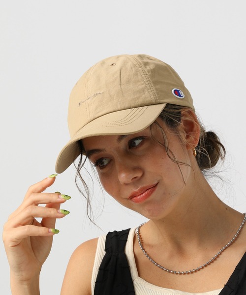 Champion（チャンピオン）の「【Champion(チャンピオン）】別注バックサテンキャップ（キャップ・レディース・イエロー/ベージュ/ホワイト/ライトブルー・FREE）」の3枚目の写真