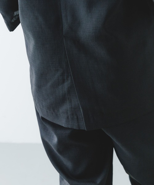 ITEMS URBANRESEARCH（アイテムズ アーバンリサーチ）の「『セットアップ対応』リネンライクハンソデジャケット（セットアップ・レディース・ブラック/モカ・FREE）」の18枚目の写真