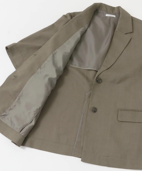 ITEMS URBANRESEARCH（アイテムズ アーバンリサーチ）の「『セットアップ対応』リネンライクハンソデジャケット（セットアップ・レディース・ブラック/モカ・FREE）」の22枚目の写真