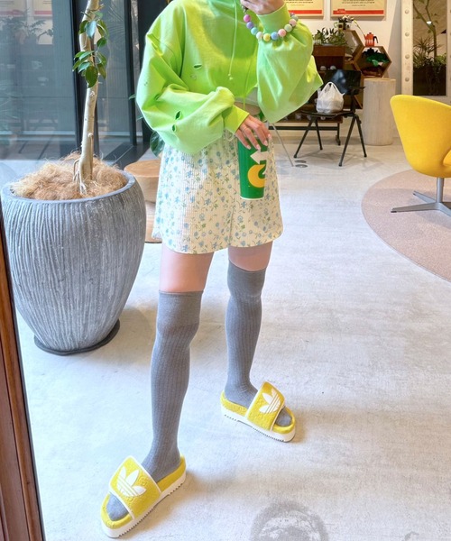 Alley by w closet（アリーバイダブルクローゼット）の「【Alley】ハナガラショートパンツ（その他パンツ・レディース・ブルー系その他/ベージュ系その他・FREE）」の11枚目の写真