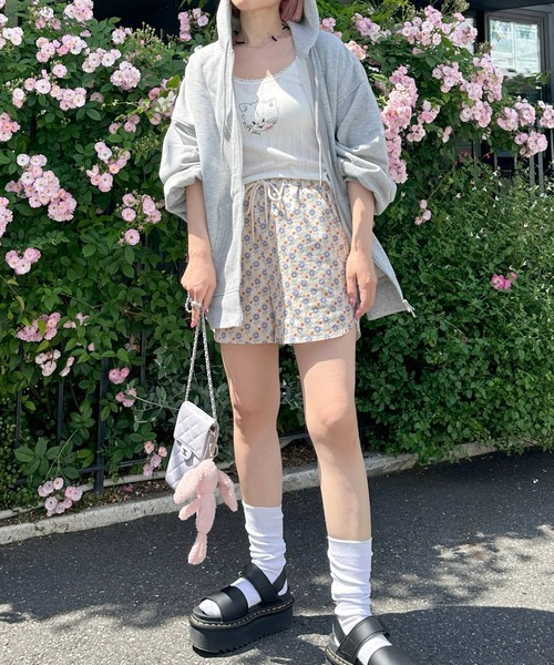 Alley by w closet（アリーバイダブルクローゼット）の「【Alley】ハナガラショートパンツ（その他パンツ・レディース・ブルー系その他/ベージュ系その他・FREE）」の16枚目の写真