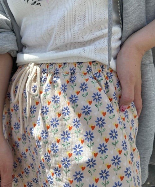 Alley by w closet（アリーバイダブルクローゼット）の「【Alley】ハナガラショートパンツ（その他パンツ・レディース・ブルー系その他/ベージュ系その他・FREE）」の17枚目の写真