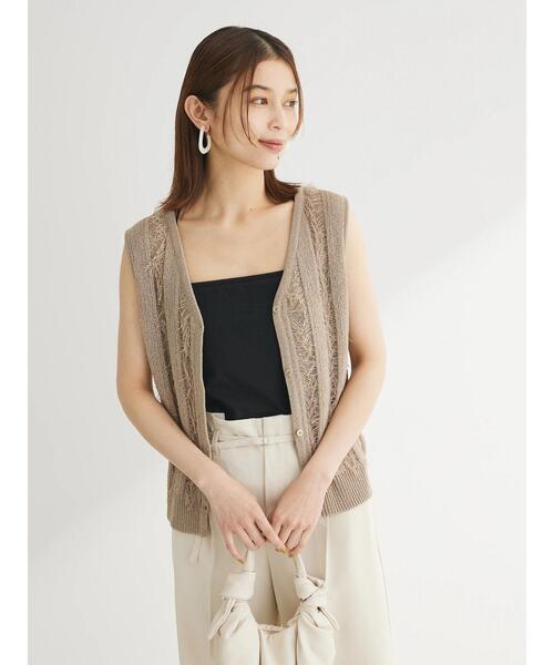 Green　Parks（グリーンパークス）の「カップ付き天竺インナー（インナーウェア/肌着・レディース・ホワイト/ライトベージュ/ブラック・FREE）」の7枚目の写真