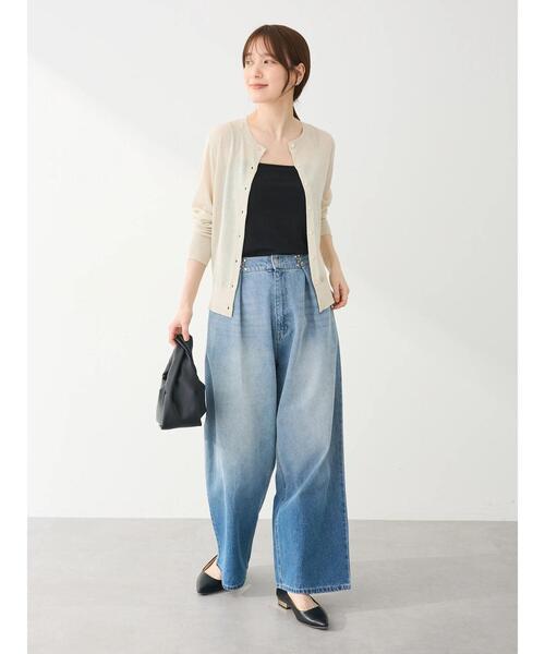 Green　Parks（グリーンパークス）の「カップ付き天竺インナー（インナーウェア/肌着・レディース・ホワイト/ライトベージュ/ブラック・FREE）」の13枚目の写真