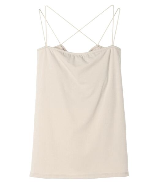 Green　Parks（グリーンパークス）の「カップ付き天竺インナー（インナーウェア/肌着・レディース・ホワイト/ライトベージュ/ブラック・FREE）」の21枚目の写真