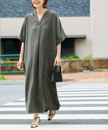 セルロースリネンワンピース
