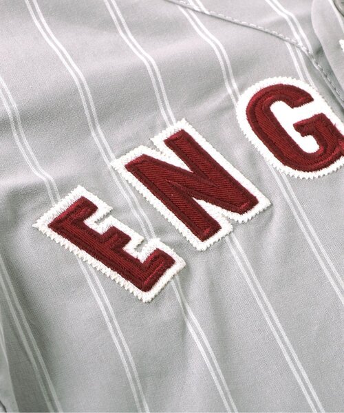 apres les cours(アプレレクール)の「ワッペン付きベースボールシャツ(シャツ/ブラウス・キッズ・ストライプ/オフホワイト・100/110/120/80/130/90)」の9枚目の写真