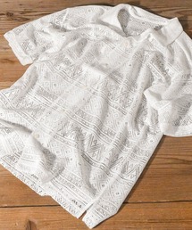 Ritzy（リッツィー）の「モノトーンレース オープンカラーシャツS/S（シャツ/ブラウス・メンズ）」